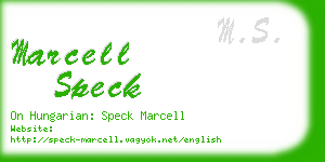 marcell speck business card